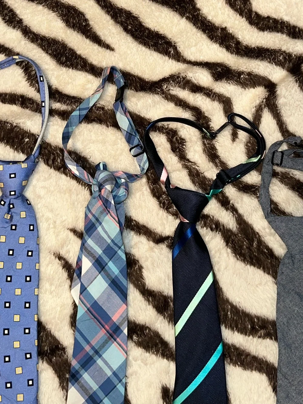 Little Boys Assorted Blue and Red Neck Ties